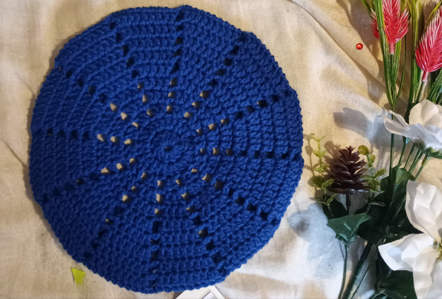 Blue Crochet Beret || Grey Crochet Beret.