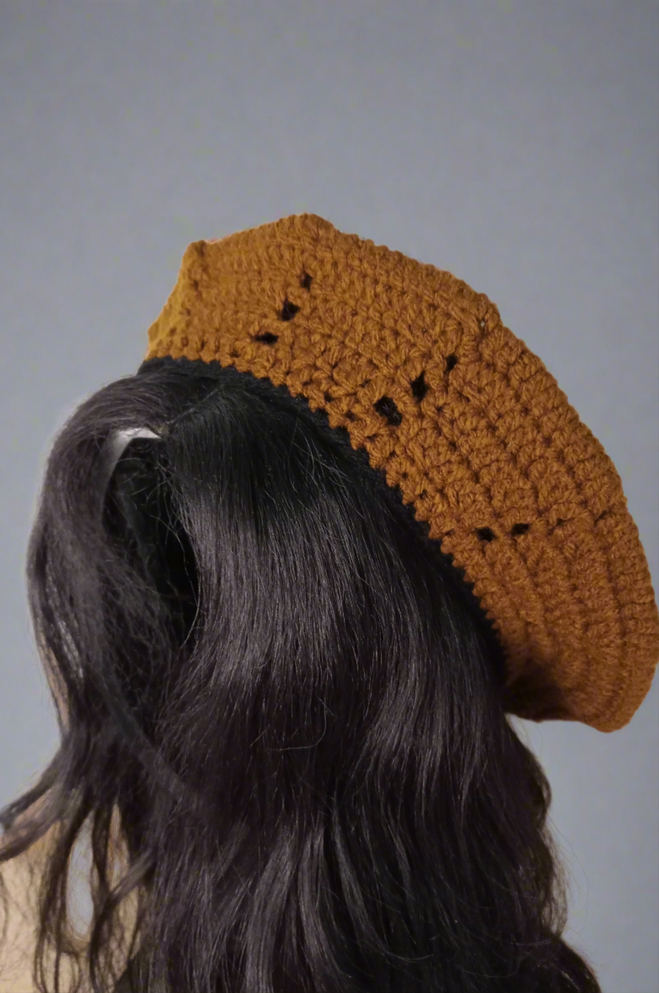 Brown Crochet Beret, Army Green Crochet Beret.