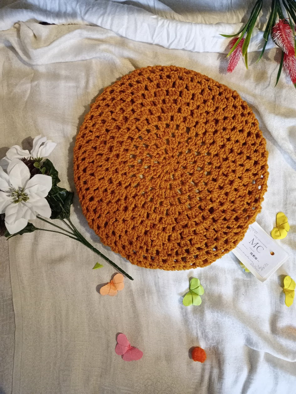 Gold (Large) Crochet hat