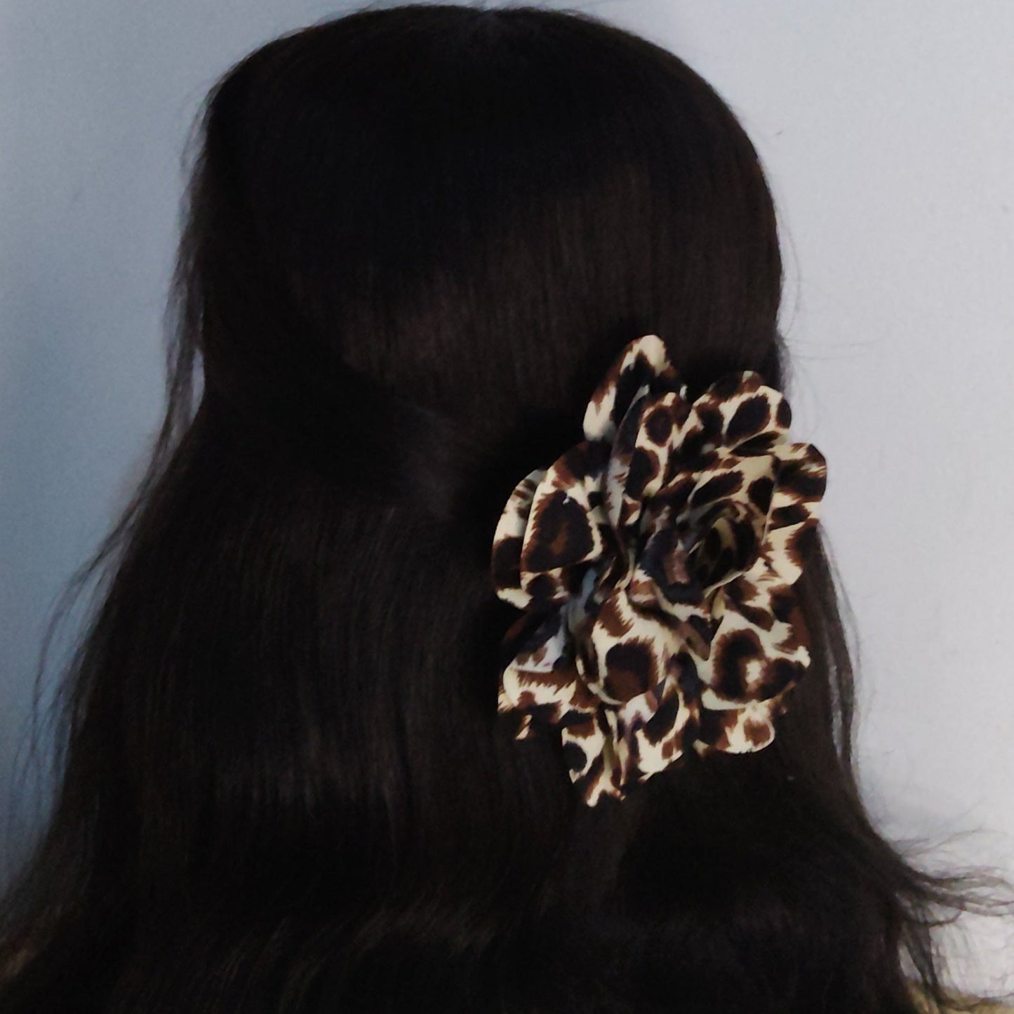 Leopard Floral Hair Brooch/ Clip | Leopard Patterned Hair Accessories