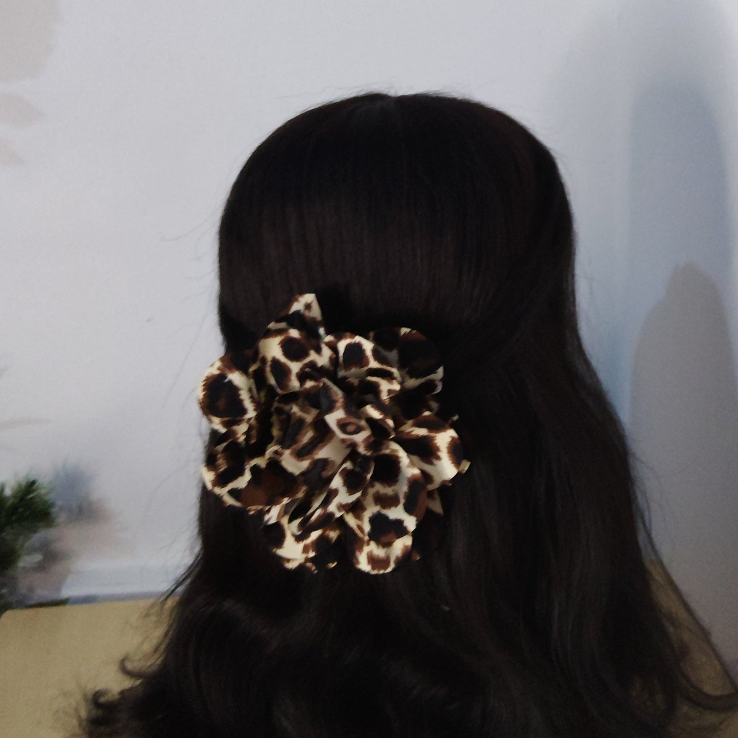Leopard Floral Hair Brooch/ Clip | Leopard Patterned Hair Accessories