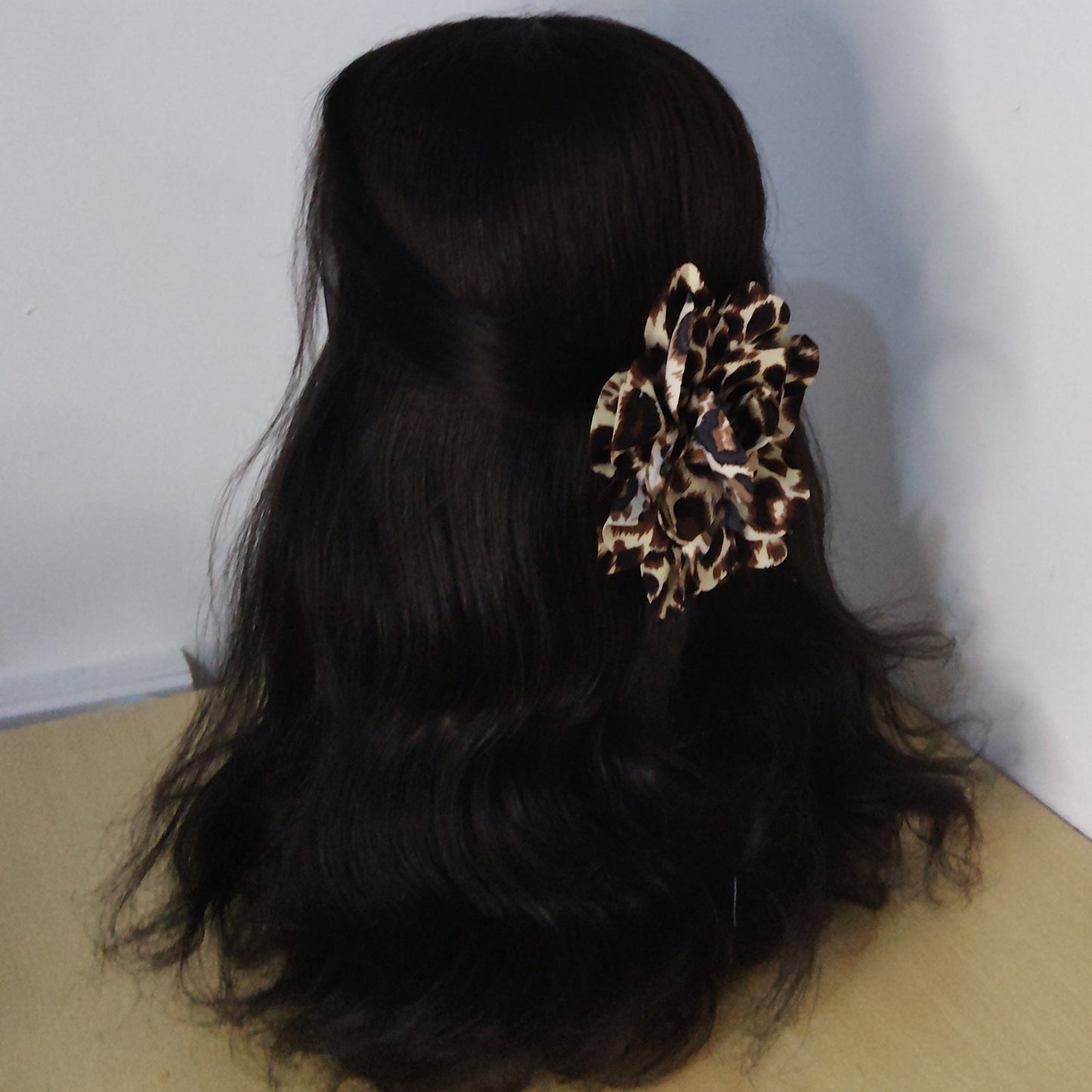 Leopard Floral Hair Brooch/ Clip | Leopard Patterned Hair Accessories