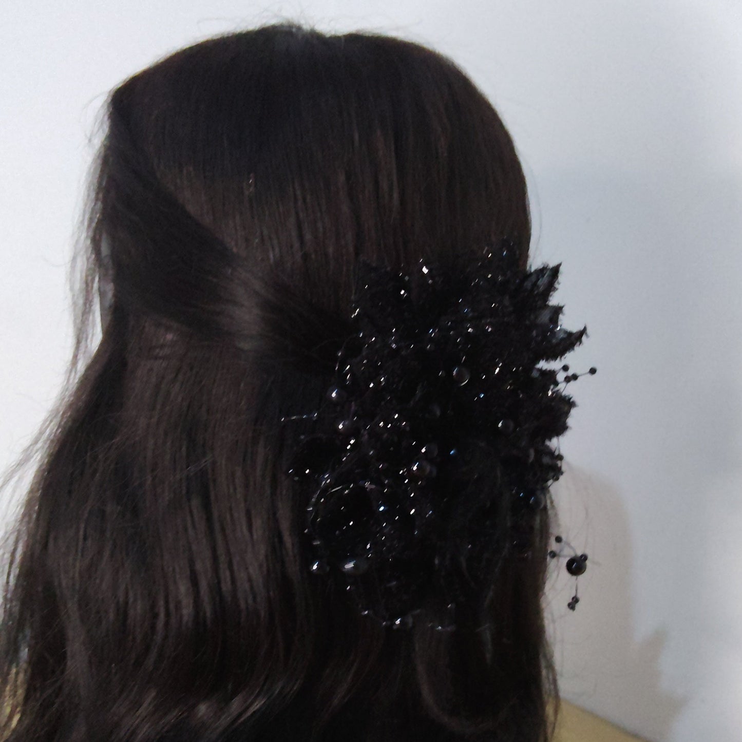 Black Hair Brooch  | Black Hair Accessories.
