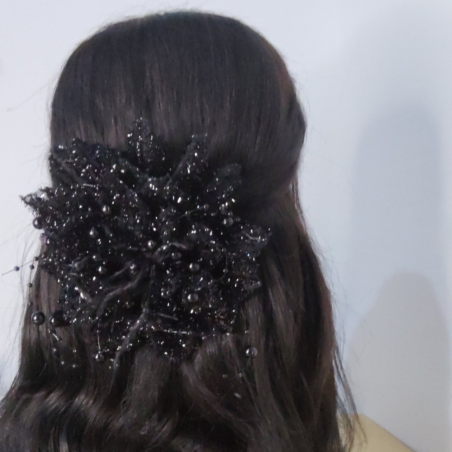 Black Hair Brooch  | Black Hair Accessories.